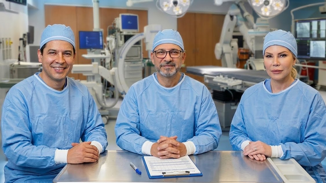 Equipe Nina & Colina — Dr. Norman Colina, Dr. Vinícius Nina e Dra. Tamara Menezes